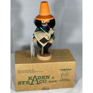 Kaden and Straco VINTAGE GmbH NIB German Wood THIEF Incense Smoker, 6 in tall
